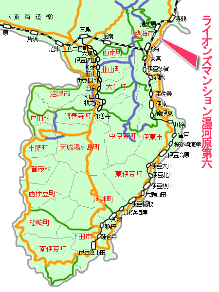 ライオンズマンション湯河原第6最寄り路線図