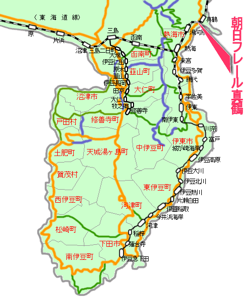 朝日フレール真鶴最寄り路線図