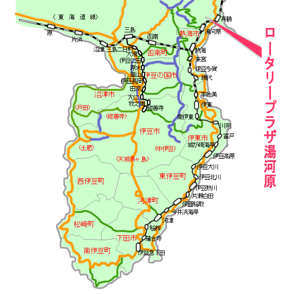ロータリープラザ湯河原最寄り路線図