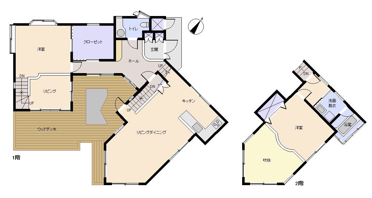 東伊豆町 片瀬の間取り、または地形