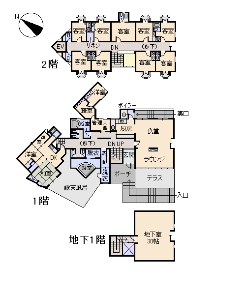 東伊豆町 リゾートパーク伊豆あたがわの間取り、または地形