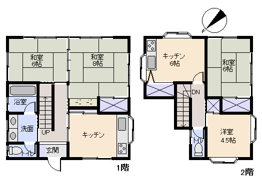 東伊豆町 奈良本の間取り、または地形