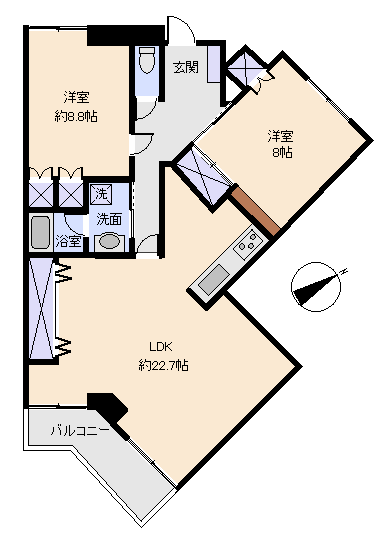 伊東市 サニークレスト伊東の間取り、または地形