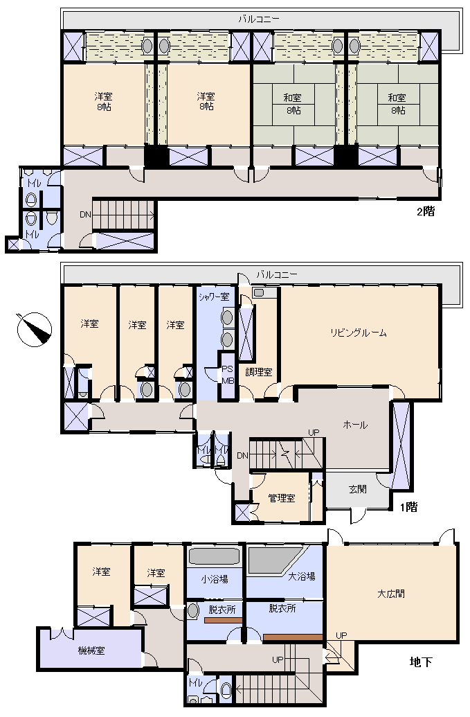 伊東市 サザンクロスの間取り、または地形