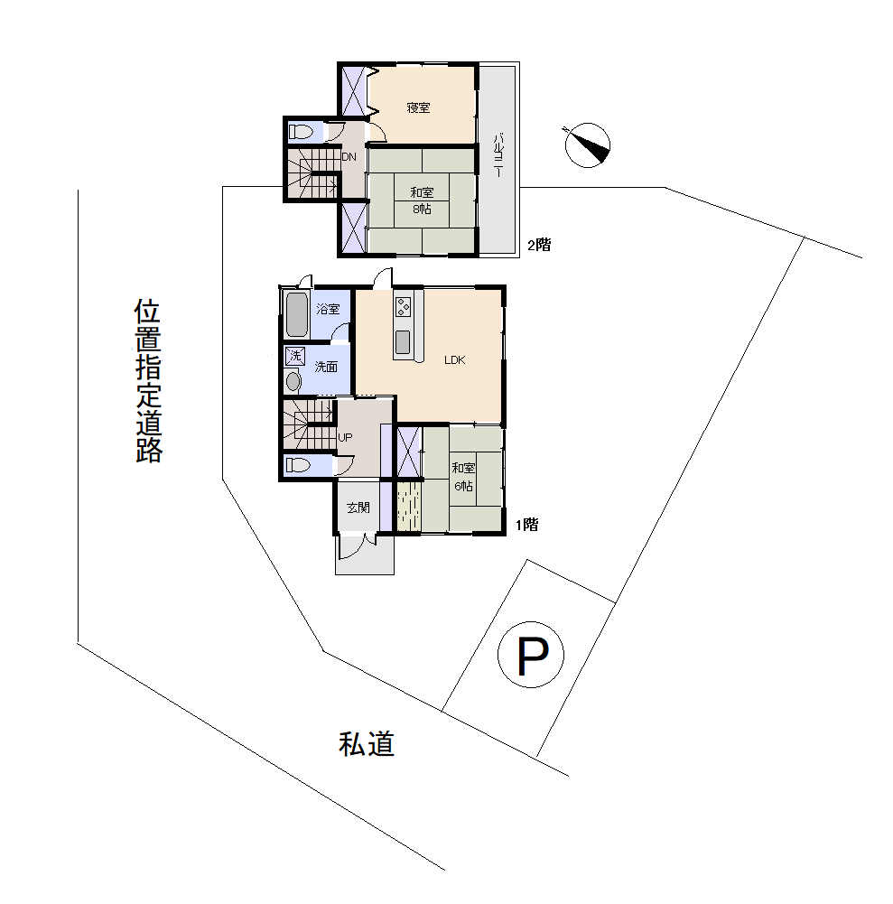 伊東市 川奈の間取り、または地形