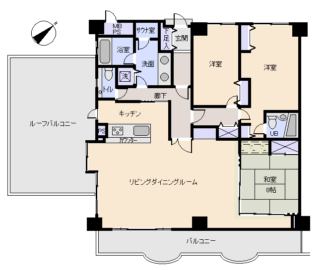 伊東市 クリオ伊東壱番館の間取り、または地形