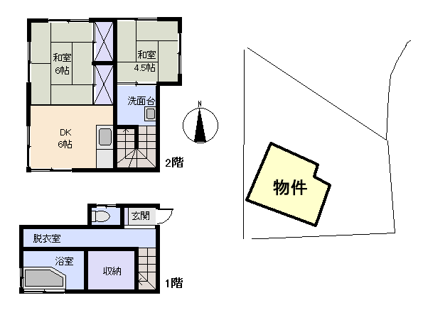 伊東市 イトーピア一碧の間取り、または地形