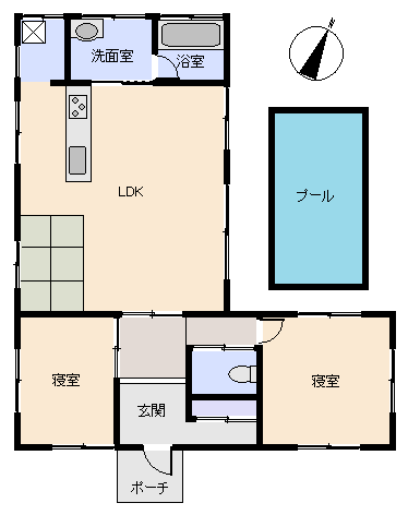 伊東市 大室高原別荘地(シャボテン)の間取り、または地形