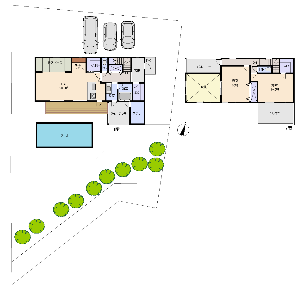 伊東市 伊豆急伊豆高原地区の間取り、または地形