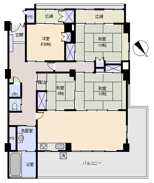 伊東市 伊東マンション本館の間取り、または地形