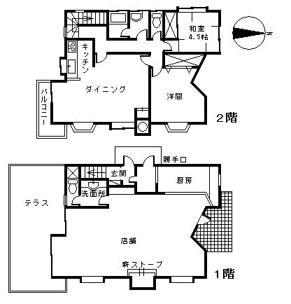伊東市 すいらん荘の間取り、または地形
