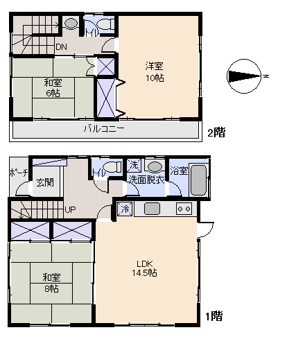 伊東市 富戸の間取り、または地形