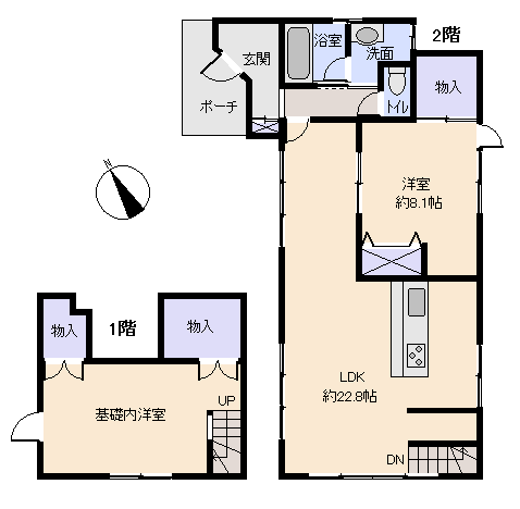 伊東市 すいらん荘の間取り、または地形