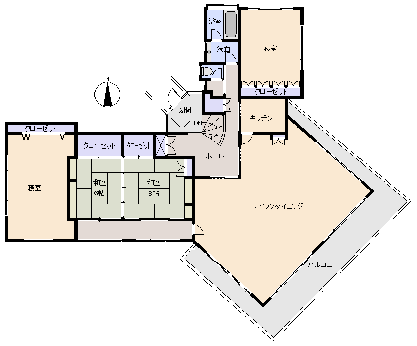 伊東市 伊豆急東大室台の間取り、または地形