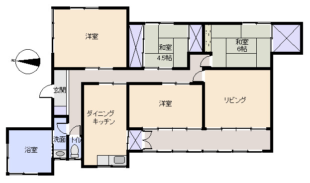 伊東市 大室高原別荘地(シャボテン)の間取り、または地形