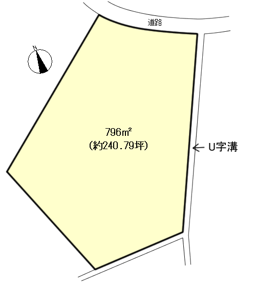 伊豆市 天城高原　丸野平の間取り、または地形