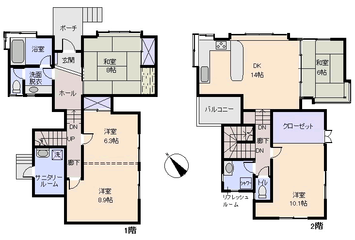 函南町 南箱根ダイヤランドの間取り、または地形