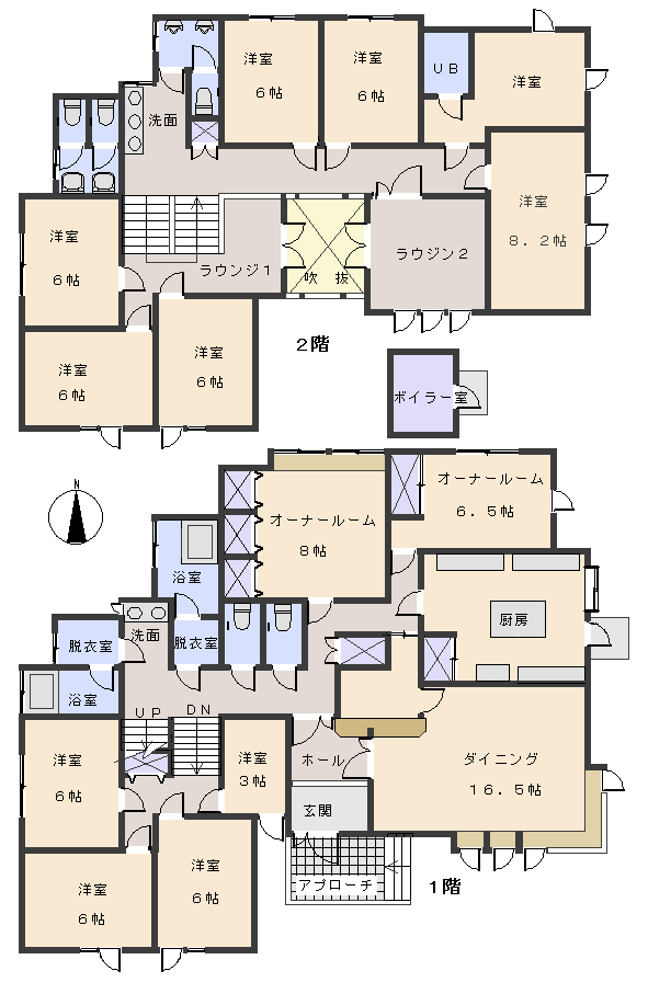 河津町 小田急今井浜別荘分譲地の間取り、または地形
