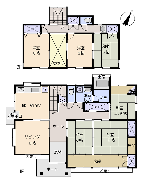 河津町 笹原の間取り、または地形