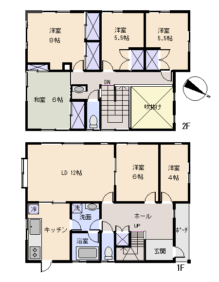 河津町 天子平別荘地の間取り、または地形