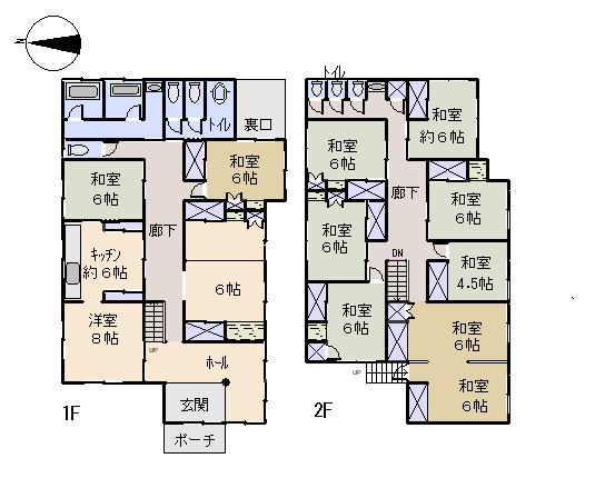 河津町 見高の間取り、または地形