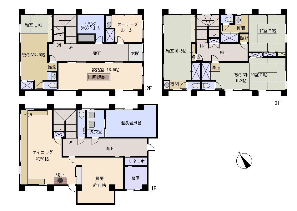 河津町 桜坂温泉別荘地の間取り、または地形