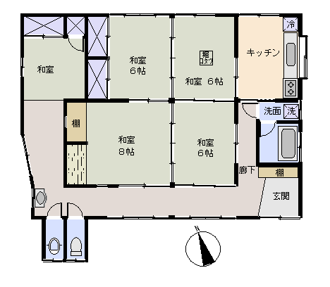 南伊豆町 子浦の間取り、または地形