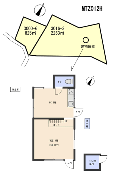 松崎町 八木山三つ平自治会の間取り、または地形