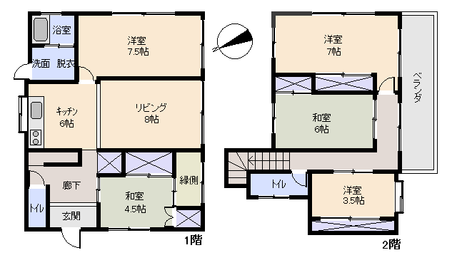 沼津市 下香貫の間取り、または地形