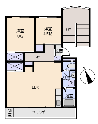 その他 田園ハイツ川越2号棟の間取り、または地形
