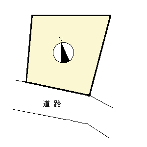 下田市 笹峯台の間取り、または地形