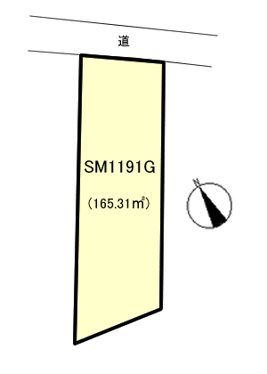 下田市 白浜の間取り、または地形