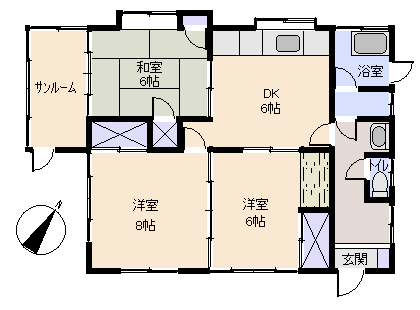 下田市 吉佐美の間取り、または地形
