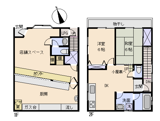 下田市 1丁目の間取り、または地形