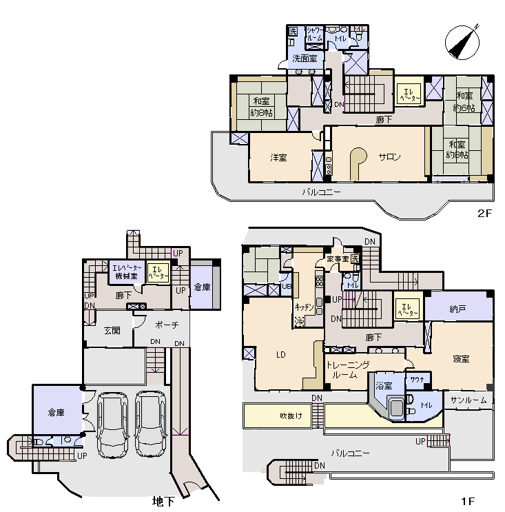 下田市 5丁目の間取り、または地形