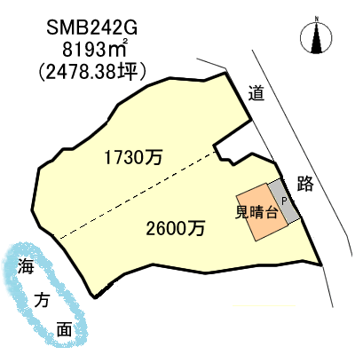 下田市 須崎の間取り、または地形