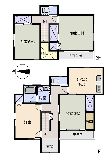 下田市 吉佐美の間取り、または地形