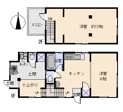 下田市 パレスサイドヴィラの間取り、または地形