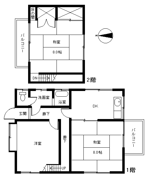 下田市 伊豆白浜南風台別荘地の間取り、または地形