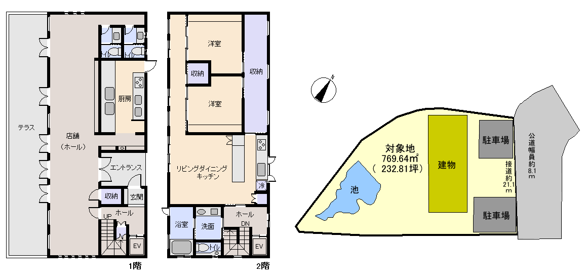 湯河原町 宮上の間取り、または地形