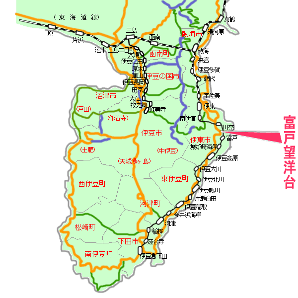 富戸望洋台最寄り路線図